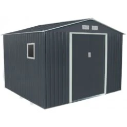 Abri De Jardin Métal 7,06m² PLUS Anthracite + Kit D'ancrage X-METAL