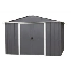 Abri De Jardin Métal Anthracite 12m² + Kit D'ancrage Inclus - YARDMASTER