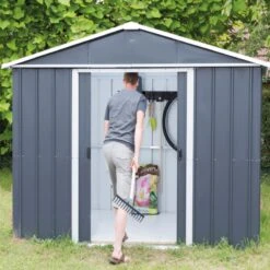 Abri De Jardin Métal Anthracite 12m² + Kit D'ancrage Inclus - YARDMASTER 11 Abri De Jardin Métal Anthracite 12m² + Kit D'ancrage Inclus - YARDMASTER -Jardin Soldes abri de jardin metal anthracite 12m kit d ancrage inclus yardmaster 3