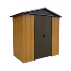 Abri De Jardin Métal Aspect Bois Et Marron 5,97m² + Kit D'ancrage Inclus - YARDMASTER -Jardin Soldes abri de jardin metal aspect bois et marron 597m kit d ancrage inclus yardmaster 3