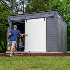 Abri De Jardin Polyéthylène 25mm Gris Foncé 7,30m² Modern + Plancher - SUNCAST 11 Abri De Jardin Polyéthylène 25mm Gris Foncé 7,30m² Modern + Plancher - SUNCAST -Jardin Soldes abri de jardin polyethylene 25mm gris fonce 730m modern plancher suncast 3