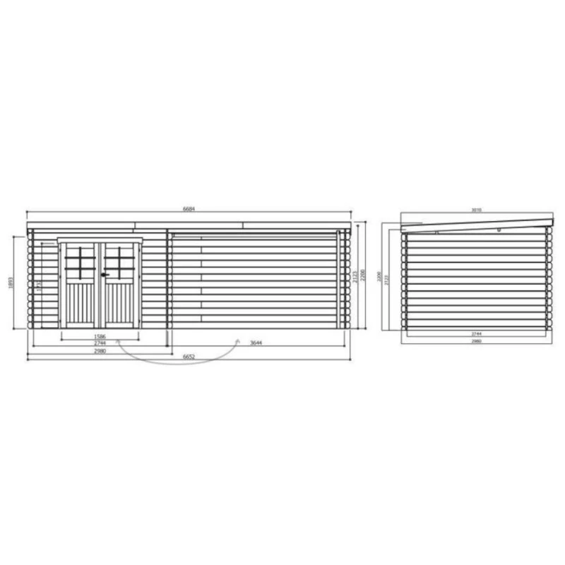 Abri De Jardin Rohan 19,82m² En Bois Traité Autoclave 28mm Avec Terrasse Couverte - SOLID 4 Abri De Jardin Rohan 19,82m² En Bois Traité Autoclave 28mm Avec Terrasse Couverte - SOLID – Image 2