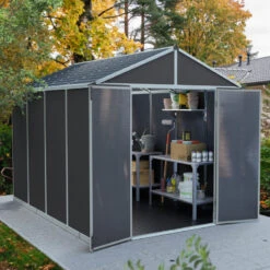 Abri De Jardin RUBICON 7,2m² En Aluminium Et Polycarbonate - Palram - Canopia -Jardin Soldes abri de jardin rubicon 237x303cm en aluminium et polycarbonate palram canopia 2