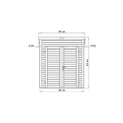 Abri De Jardin Skur 1 2,19m² + Plancher Traité Peint Gris Baltic -Jardin Soldes abri de jardin skur 1 219m plancher traite peint gris baltic 4