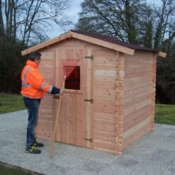 Abri De Jardin En Douglas DUBLIN 4,28m² Madriers 28mm + Couverture Onduline - HABRITA -Jardin Soldes abri dublin 428m en madriers douglas 28mm sans plancher habrita 2