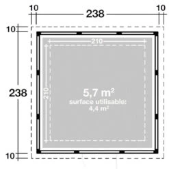 Abri En Acier Galvanisé Blanc 5,7m² Eleganto 2424 Telluria -Jardin Soldes abri en acier galvanise blanc 57m eleganto 2424 telluria 2