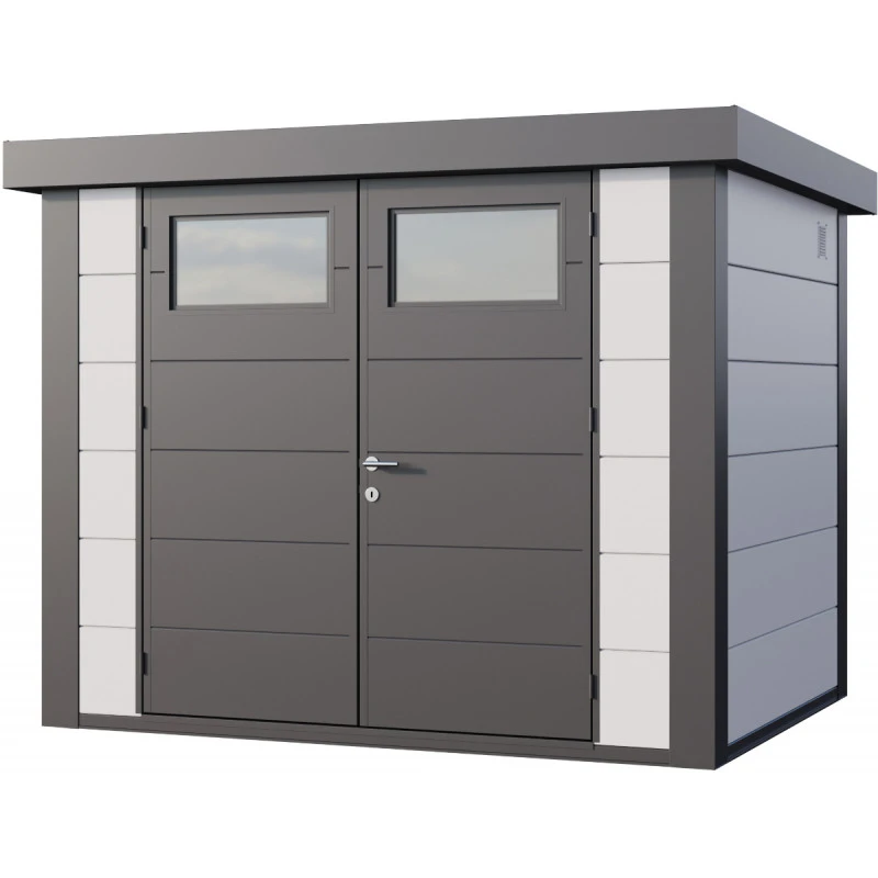 Abri En Acier Galvanisé Gris Blanc 5,6m² Avec Double Porte Eleganto 2721 Telluria 3 Abri En Acier Galvanisé Gris Blanc 5,6m² Avec Double Porte Eleganto 2721 Telluria