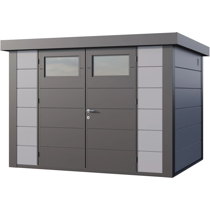 Abri En Acier Galvanisé Gris Clair 7,1m² Avec Double Porte Eleganto 3024 Telluria 3 Abri En Acier Galvanisé Gris Clair 7,1m² Avec Double Porte Eleganto 3024 Telluria