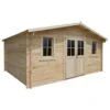 Abri En Bois Massif 19,82m² PLUS - Madriers 28mm Gardy Shelter -Jardin Soldes abri en bois massif 1982m plus madriers 28mm gardy shelter