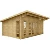 Abri En Bois Massif 22m² MODERNE - Madriers 40mm Gardy Shelter -Jardin Soldes abri en bois massif 22m moderne madriers 40mm gardy shelter