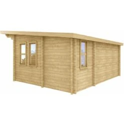 Abri En Bois Massif 22m² MODERNE - Madriers 40mm Gardy Shelter -Jardin Soldes abri en bois massif 22m moderne madriers 40mm gardy shelter 3