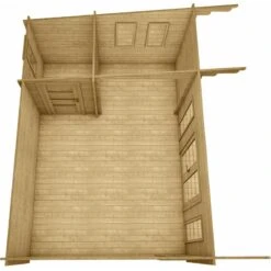 Abri En Bois Massif 22m² MODERNE - Madriers 40mm Gardy Shelter -Jardin Soldes abri en bois massif 22m moderne madriers 40mm gardy shelter 5