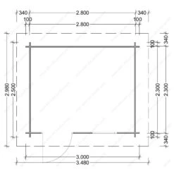 Abri En Bois Massif 7,5m² MODERNE Traité Marron 28mm Gardy Shelter -Jardin Soldes abri en bois massif 75m moderne traite marron 28mm gardy shelter 1
