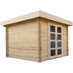 Abri En Bois Massif 9m² MODERNE - Madriers 40mm Gardy Shelter -Jardin Soldes abri en bois massif 9m moderne madriers 40mm gardy shelter 4
