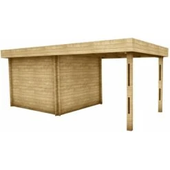 Abri En Bois Massif 9m² MODERNE + Terrasse 7m² Gardy Shelter -Jardin Soldes abri en bois massif 9m moderne terrasse 7m gardy shelter 2