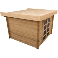 Abri En Bois Massif 9m² MODERNE Traité Marron 40mm Gardy Shelter 13 Abri En Bois Massif 9m² MODERNE Traité Marron 40mm Gardy Shelter -Jardin Soldes abri en bois massif 9m moderne traite marron 40mm gardy shelter 5