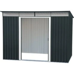 Abri En Métal Anthracite Avec Puits De Lumière Skylight 4,85m² DURAMAX + Kit Ancrage -Jardin Soldes abri en metal anthracite avec puits de lumiere skylight 484m duramax kit ancrage 2