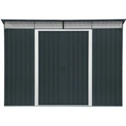 Abri En Métal Anthracite Avec Puits De Lumière Skylight 4,85m² DURAMAX + Kit Ancrage -Jardin Soldes abri en metal anthracite avec puits de lumiere skylight 484m duramax kit ancrage 3