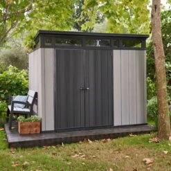 Abri Monopente En Résine Brossée Brossium 6m² + Plancher KETER 10 Abri Monopente En Résine Brossée Brossium 6m² + Plancher KETER -Jardin Soldes abri en resine brossee monopente brossium 6m plancher keter 2