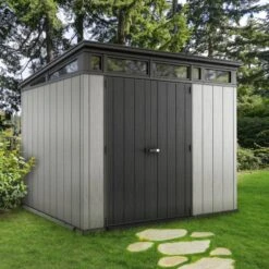 Abri Monopente En Résine Brossée Brossium 6m² + Plancher KETER 11 Abri Monopente En Résine Brossée Brossium 6m² + Plancher KETER -Jardin Soldes abri en resine brossee monopente brossium 6m plancher keter 3