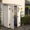 Abri Monopente 1,32m² En PVC Avec Plancher Evo Tuscany 100 – Garofalo -Jardin Soldes abri monopente 132m en pvc avec plancher evo tuscany 100 garofalo