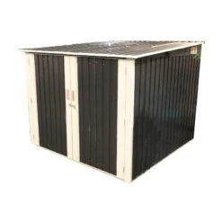 Abri Pour 3 Vélos En Métal Anthracite 3,32m² + Kit D'ancrage X-METAL -Jardin Soldes abri pour 3 velos en metal anthracite 332m kit d ancrage x metal 2