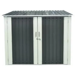 Abri Pour 3 Vélos En Métal Anthracite 3,32m² + Kit D'ancrage X-METAL -Jardin Soldes abri pour 3 velos en metal anthracite 332m kit d ancrage x metal 5