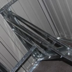 Abri Pour 4 Vélos En Acier Galvanisé Gris Avec Rails De Rangement 4,02m² - Chalet Et Jardin -Jardin Soldes abri pour 4 velos en acier galvanise gris avec rails de rangement 402m chalet et jardin 2