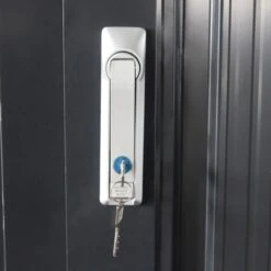 Abri Pour 4 Vélos En Acier Galvanisé Gris Avec Rails De Rangement 4,02m² - Chalet Et Jardin -Jardin Soldes abri pour 4 velos en acier galvanise gris avec rails de rangement 402m chalet et jardin 3