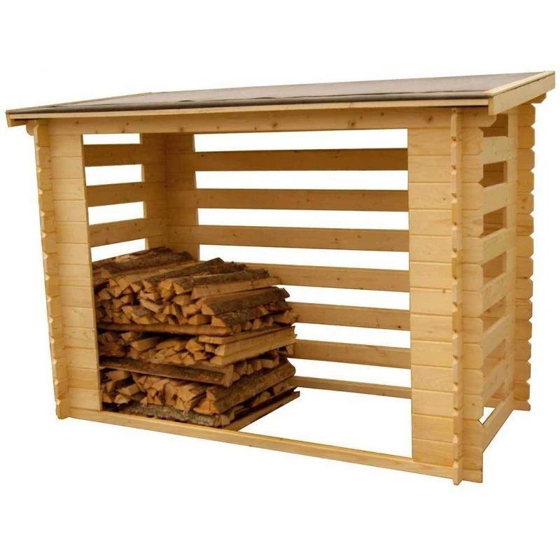 Abri Range-bûches 4 Stères Madriers Massif 20mm Certifié 3 Abri Range-bûches 4 Stères Madriers Massif 20mm Certifié