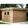 Abri Thalasso 11,22m² En Bois Thermo Traité Toit Plat En Acier HABRITA 2 Abri Thalasso 11,22m² En Bois Thermo Traité Toit Plat En Acier HABRITA -Jardin Soldes abri thalasso 1153m en bois thermo traite toit plat en acier habrita