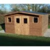 Abri Thermabri 19,69m² En Bois Thermo Traité Toiture En Acier HABRITA 1 Abri Thermabri 19,69m² En Bois Thermo Traité Toiture En Acier HABRITA -Jardin Soldes abri thermabri 1969m en bois thermo traite toiture en acier habrita