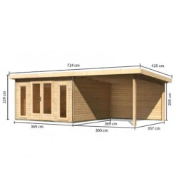 Abri Toit Plat 13,60m² Bois Massif 40mm Radeburg 3 Avec Appentis 330cm Et Paroi Arrière – Karibu 9 Abri Toit Plat 13,60m² Bois Massif 40mm Radeburg 3 Avec Appentis 330cm Et Paroi Arrière – Karibu -Jardin Soldes abri toit plat 1360m bois massif 40mm radeburg 3 avec appentis 330cm et paroi arriere karibu 1