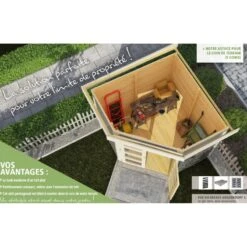 Abri Toit Plat 4,62m² Goldendorf 3 + Auvent En Bois Vitrifié Gris 19mm - Karibu -Jardin Soldes abri toit plat 462m goldendorf 3 auvent en bois vitrifie gris 19mm karibu 3