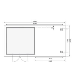 Abri Toit Plat 9,55m² Bois Massif 40mm Northeim 3 Avec Appentis 330cm – Karibu -Jardin Soldes abri toit plat 955m bois massif 40mm northeim 3 avec appentis 330cm woodfeeling 2