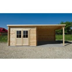 Abri Toit Plat 9m² PLUS + Terrasse Couverte Latérale 9m² Gardy Shelter -Jardin Soldes abri toit plat 9m plus terrasse couverte laterale 9m gardy shelter 2