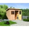 Abri Toit Plat En Bois Massif 19mm 4.62m² Glücksburg 3 - Karibu -Jardin Soldes abri toit plat en bois massif 19mm 462m glucksburg 3 karibu