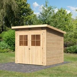 Abri Toit Plat En Bois Massif 19mm 4.62m² Glücksburg 3 - Karibu -Jardin Soldes abri toit plat en bois massif 19mm 462m glucksburg 3 karibu 2