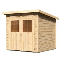 Abri Toit Plat En Bois Massif 19mm 4.62m² Glücksburg 3 - Karibu -Jardin Soldes abri toit plat en bois massif 19mm 462m glucksburg 3 karibu 3