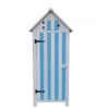 Armoire De Jardin En Bois Lasuré Bleu Et Blanc 0,41m² - Habrita -Jardin Soldes armoire de jardin en bois lasure bleu et blanc 041m habrita