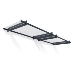 Auvent Marquise En Acrylique Gris Clair NANCY™ 3000 – Canopia By Palram -Jardin Soldes auvent marquise en acrylique gris clair nancy 3000 canopia 2