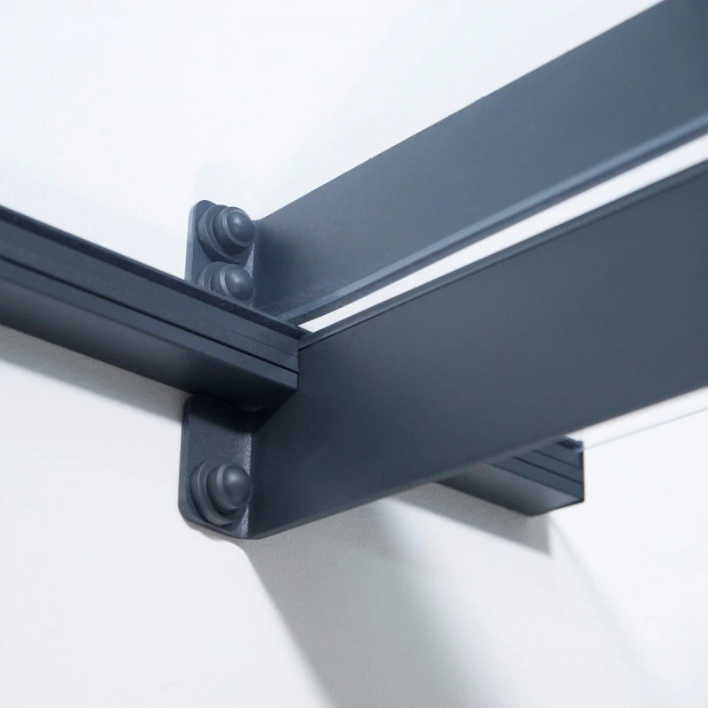 Auvent Marquise En Acrylique Gris Clair NANCY™ 4500 – Canopia By Palram 7 Auvent Marquise En Acrylique Gris Clair NANCY™ 4500 – Canopia By Palram – Image 5