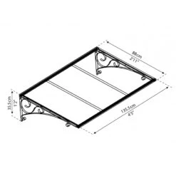Auvent Marquise En Polycarbonate 2 Mm VENUS™ 1350 – Palram - Canopia 11 Auvent Marquise En Polycarbonate 2 Mm VENUS™ 1350 – Palram - Canopia -Jardin Soldes auvent marquise en polycarbonate 2 mm venus 1350 palram 3