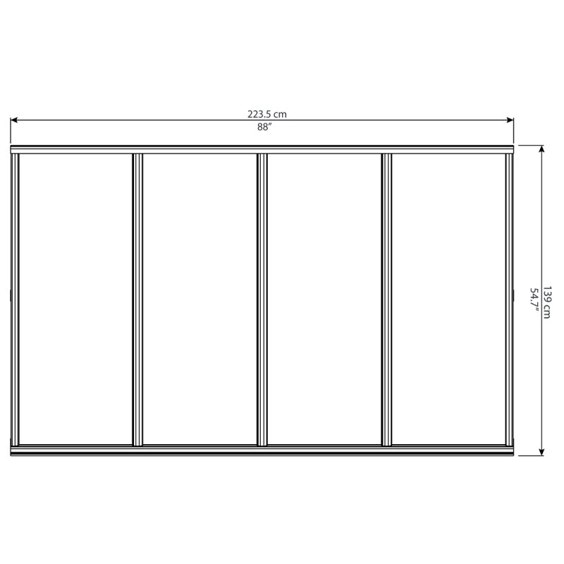 Auvent Marquise En Acrylique 3 Mm Bordeaux™ 2230 – Palram - Canopia 5 Auvent Marquise En Acrylique 3 Mm Bordeaux™ 2230 – Palram - Canopia – Image 3