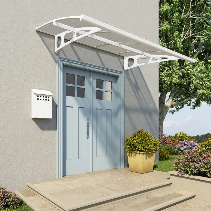 Jardin Soldes -Jardin Soldes auvent marquise en polycarbonate 3 mm bordeaux 2230 palram