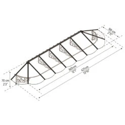 Auvent Marquise En Polycarbonate 4mm Lily XL™ 4100 – Canopia -Jardin Soldes auvent marquise en polycarbonate 4mm lily xl 4100 canopia 2