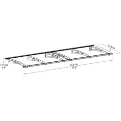 Auvent Marquise Transparent AQUILA™ 4100 - Palram - Canopia -Jardin Soldes auvent marquise transparent aquila 4100 palram 4