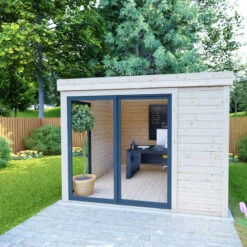 Bureau De Jardin En Bois Massif 8,88m² - Madriers 40mm Gardy Shelter -Jardin Soldes bureau de jardin en bois massif 888m madriers 40mm gardy shelter 5