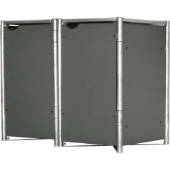 Cache-poubelle 2 Compartiments Müllbox En Aluminium Gris 2x240L – HIDE 10 Cache-poubelle 2 Compartiments Müllbox En Aluminium Gris 2x240L – HIDE -Jardin Soldes cache poubelle 2 compartiments mullbox en aluminium gris 2x240l hide 2