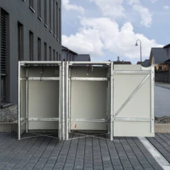 Cache-poubelle 2 Compartiments Müllbox En Aluminium Gris 2x240L – HIDE 11 Cache-poubelle 2 Compartiments Müllbox En Aluminium Gris 2x240L – HIDE -Jardin Soldes cache poubelle 2 compartiments mullbox en aluminium gris 2x240l hide 3